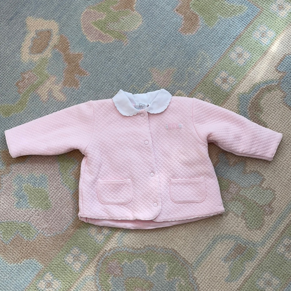 Vintage 6-9 Months Pink ABC Baby Jacket